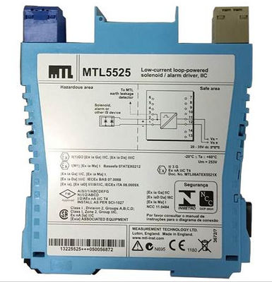 MTL5525	MTL Lage de Huidige Lijn Aangedreven Solenoïde Alam Driver van de Veiligheidsbarrière